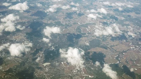 Flight by plane. Top view from the window Stock Footage 106543203