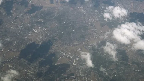 Flight by plane. Top view from the window Stock Footage 106543582