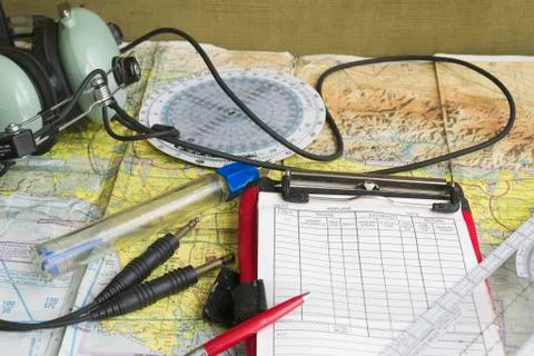 Flight planning Foto stock