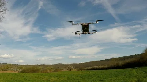 Flight of Quad Copter Slow Motion Stock Footage 62090619