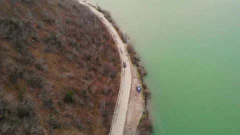 Flight on a quadcopter among the mountains Video stock 171714105