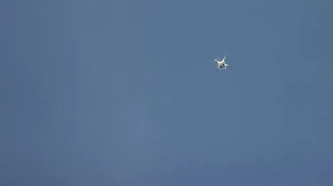 Flight of the quadcopter. Stock Photos