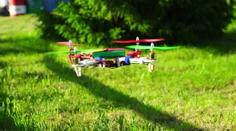 Flight of quadcopter, slow motion Stock-Footage 54958955