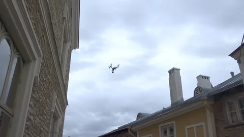 Flight quadrocopter over the city Stock Footage 104034566