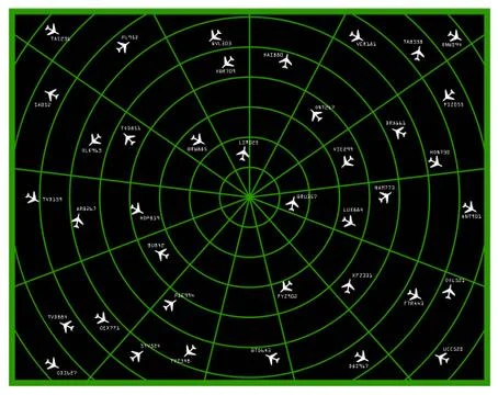 Flight radar Illustrazione stock