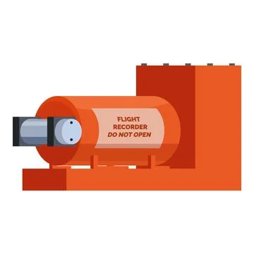 Flight recorder, black box, on platform, preserving crucial flight data Stock Illustration