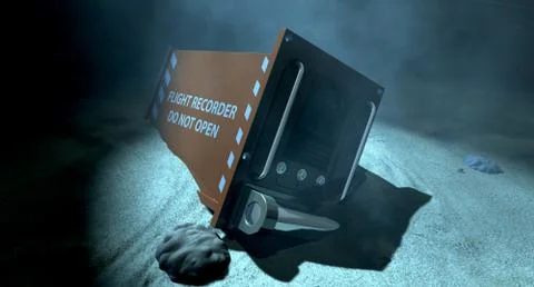Flight Recorder Under The Sea Stock Illustration