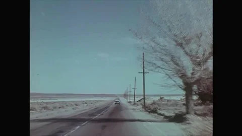 The flight research center is shown at Edwards Air Force Base in Kern County in 스톡 동영상 90092842
