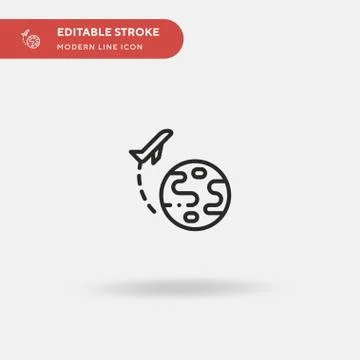Flight Route Simple vector icon. Illustration symbol design template for web  Stock Illustration