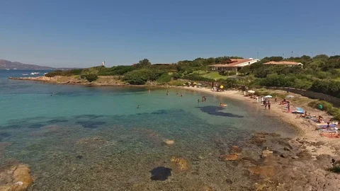 Flight Sardinia beach 2 Video stock 103426822