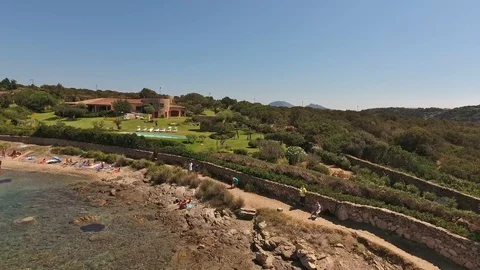 Flight Sardinia beach 3 Video stock 103426926