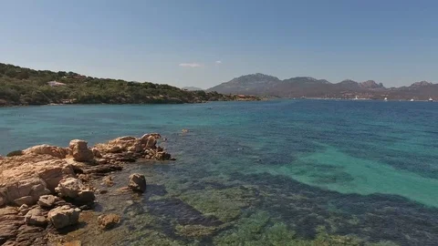 Flight Sardinia sea Video stock 103426877