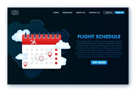 Flight schedule. Vector illustration design. Silhouette vector flat illustration Stock Illustration