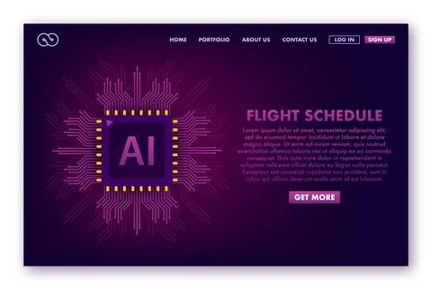 Flight schedule. Vector illustration design. Silhouette vector flat illustration Stock Illustration