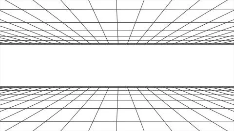 Flight seamless grid net polygonal wireframe abstract retro drawing illustration 스톡 일러스트
