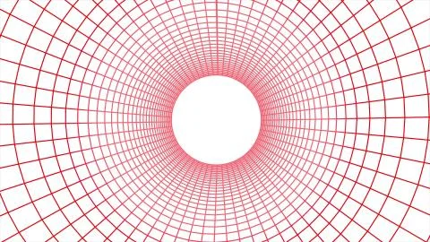 Flight seamless grid net polygonal wireframe abstract retro tunnel drawing Stock Illustration