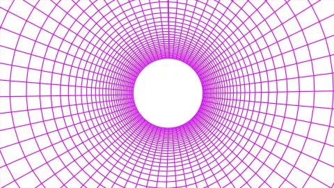 Flight seamless grid net polygonal wireframe abstract retro tunnel drawing Stock Illustration