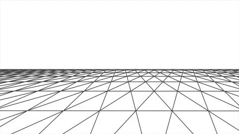 Flight seamless grid net polygonal wireframe abstract retro drawing illustration 스톡 일러스트