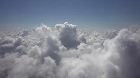 Flight sideways Above Clouds 8K perfect loop Stock Footage 170296435