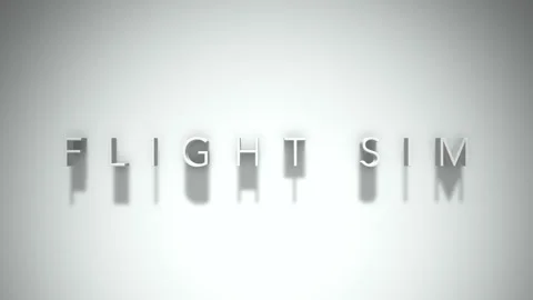 Flight sim 3D title animation with shadows on a white background Stock Footage 297514141
