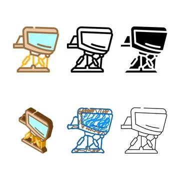 Flight simulator aeronautical engineer color concepts icon vector 스톡 일러스트
