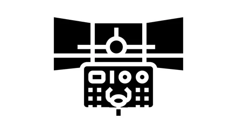 Flight simulator aeronautical engineer glyph icon animation Stock Footage 326155090