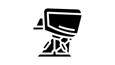 Flight simulator aeronautical engineer glyph icon animation Stock Footage 326744598