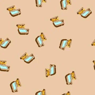 Flight simulator aeronautical engineer isometric icon seamless pattern Stock Illustration