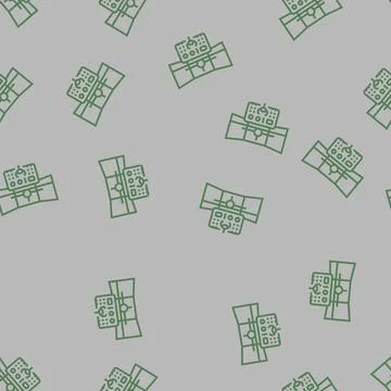 Flight simulator aeronautical engineer line seamless pattern 스톡 일러스트