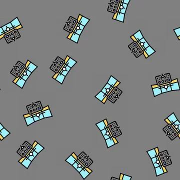 Flight simulator aeronautical engineer vector seamless pattern 스톡 일러스트