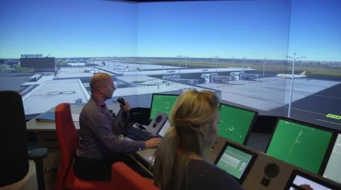 Flight simulator Stock Footage 42615622