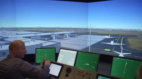 Flight simulator Stock Footage 42615649