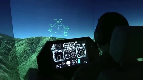 Flight Simulator Stock Footage 74815348