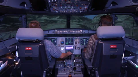 Flight simulator Time Laps Video stock 923817