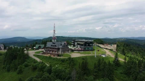 Flight in the sky over the mountains of Poland Stock Footage 248052990