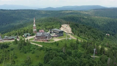Flight in the sky over the mountains of Poland Stock Footage 248052991