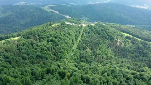 Flight in the sky over the mountains of Poland Stock Footage 248053587