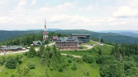 Flight in the sky over the mountains of Poland Stock Footage 248053864