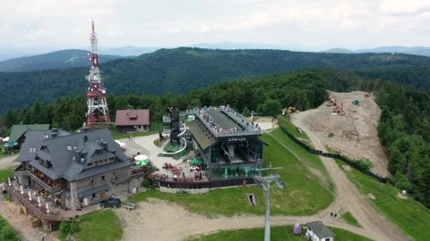 Flight in the sky over the mountains of Poland Stock Footage 248053926