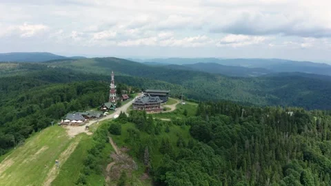 Flight in the sky over the mountains of Poland Stock Footage 248055102