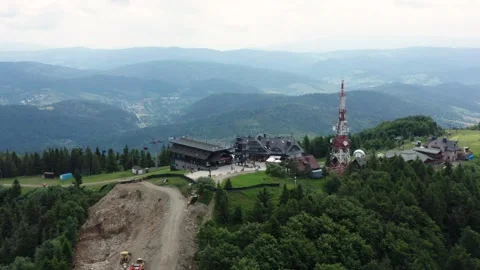 Flight in the sky over the mountains of Poland Stock Footage 248056130