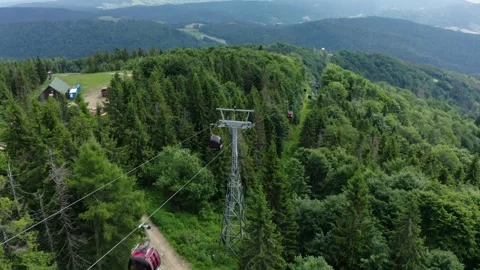 Flight in the sky over the mountains of Poland Stock Footage 248056206