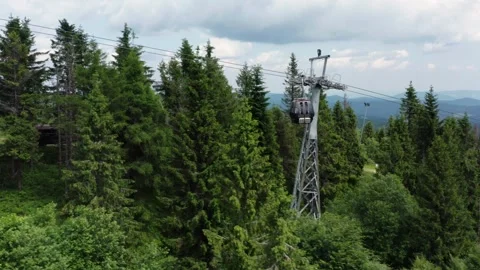 Flight in the sky over the mountains of Poland Stock Footage 248056317