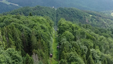 Flight in the sky over the mountains of Poland Stock Footage 248056357