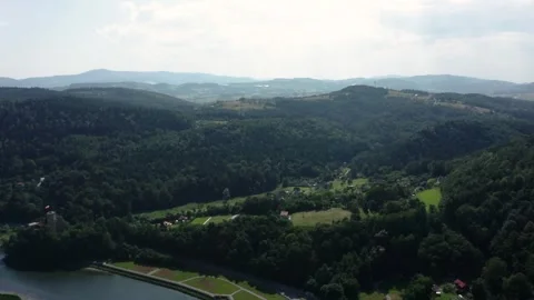 Flight in the sky over the mountains of Poland Stock Footage 248064334