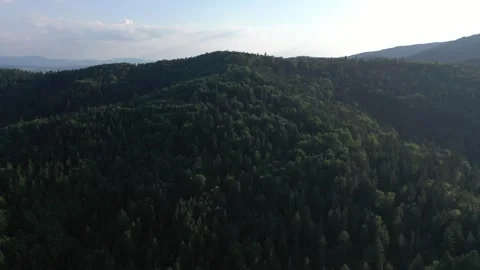 Flight in the sky over the mountains of Poland Stock Footage 249729132