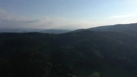 Flight in the sky over the mountains of Poland Stock Footage 249730098