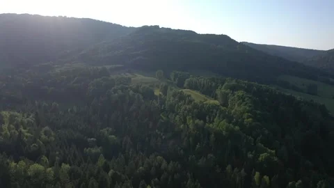 Flight in the sky over the mountains of Poland Stock Footage 249730900