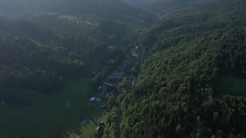 Flight in the sky over the mountains of Poland Stock Footage 249730910