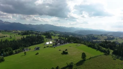 Flight in the sky over the mountains of Poland Stock Footage 249730991